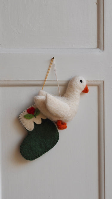 Christmas Ornament Green Stocking