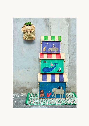 Large Raffia Basket 'Zoo'