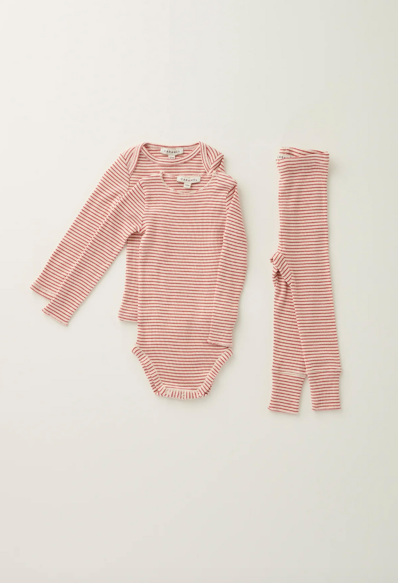 Judd Baby Legging, Red & Cream