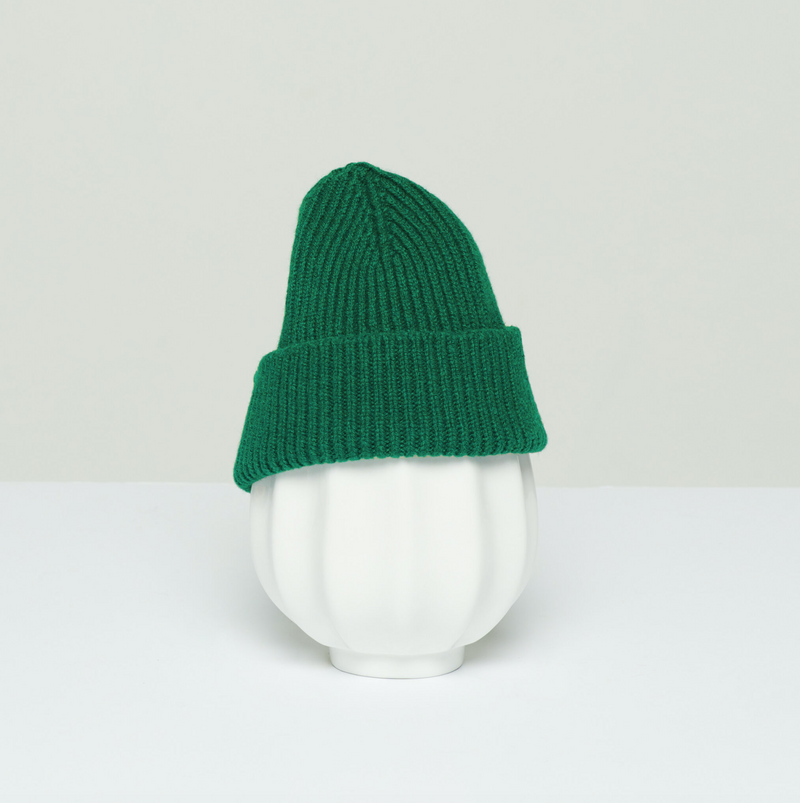 Lambswool Kids Beanie, Pine