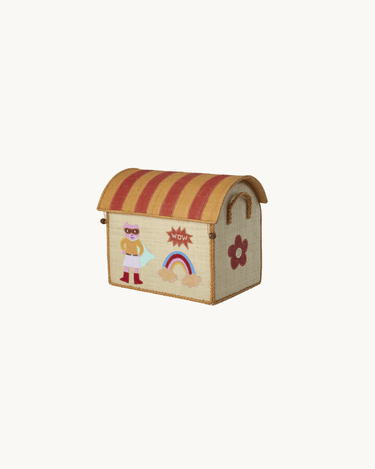 Small Raffia Basket 'Pink Hero'