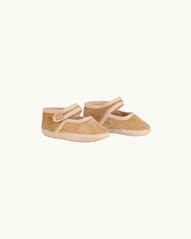 Baby Velvet Shoes Beige