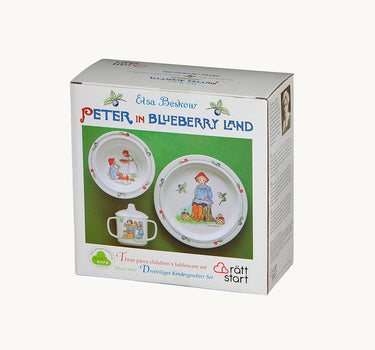 Peter in Blueberry Land, 3 Piece Tableware Set