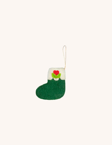 Christmas Ornament Green Stocking