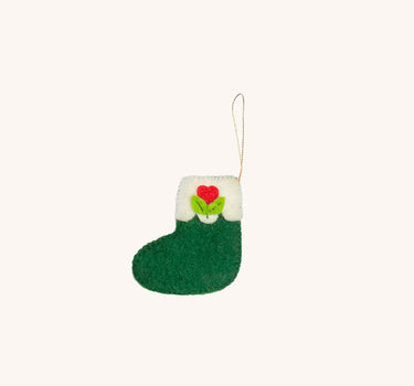 Christmas Ornament, Green Stocking