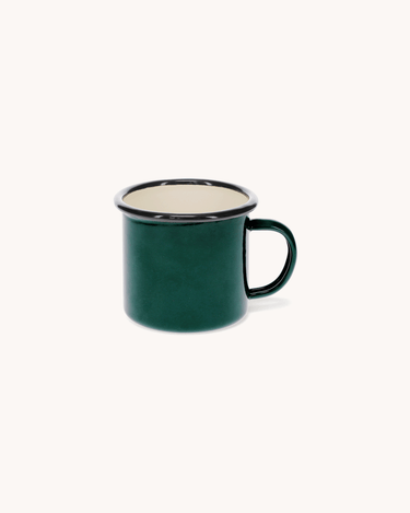 Large Enamel Cup Dark Green