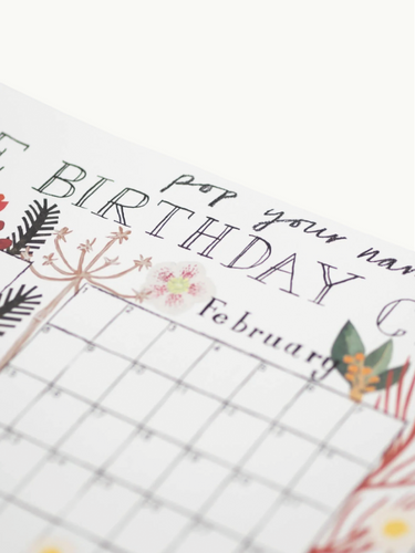 Birthday Calendar