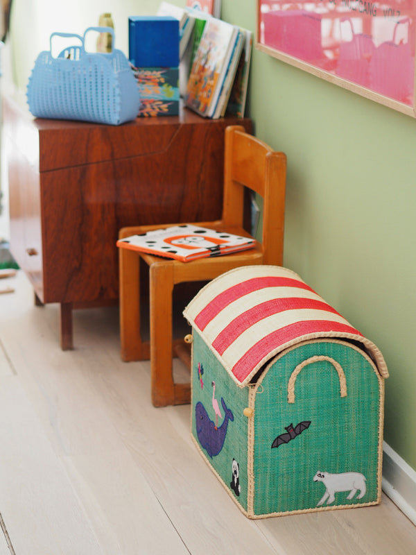 Raffia Zoo Basket, Medium