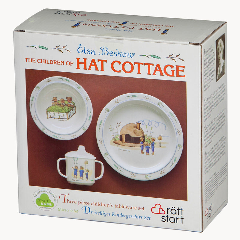 Hat Cottage, 3 Piece Tableware Set