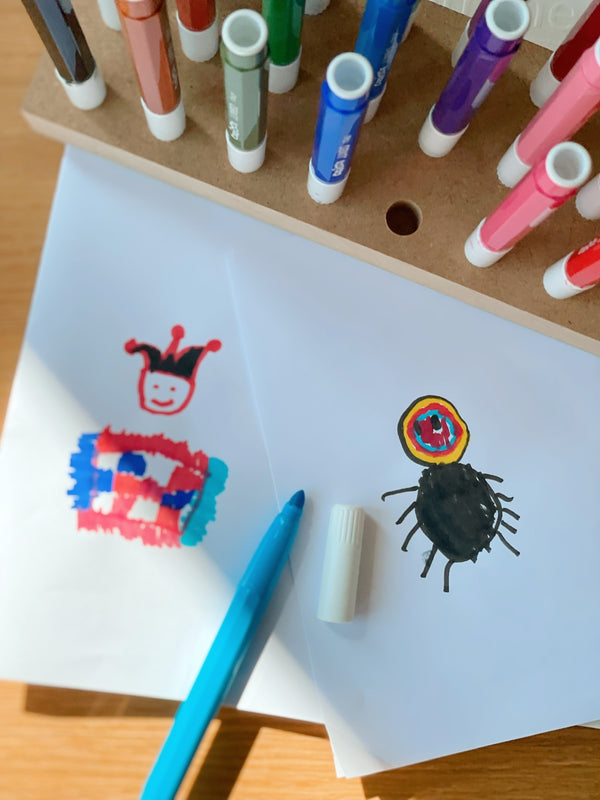24 Markers with Wooden Box