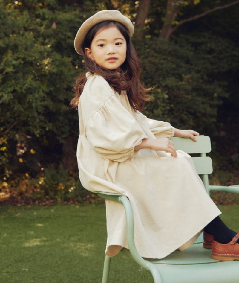 Frill Dress, Ivory
