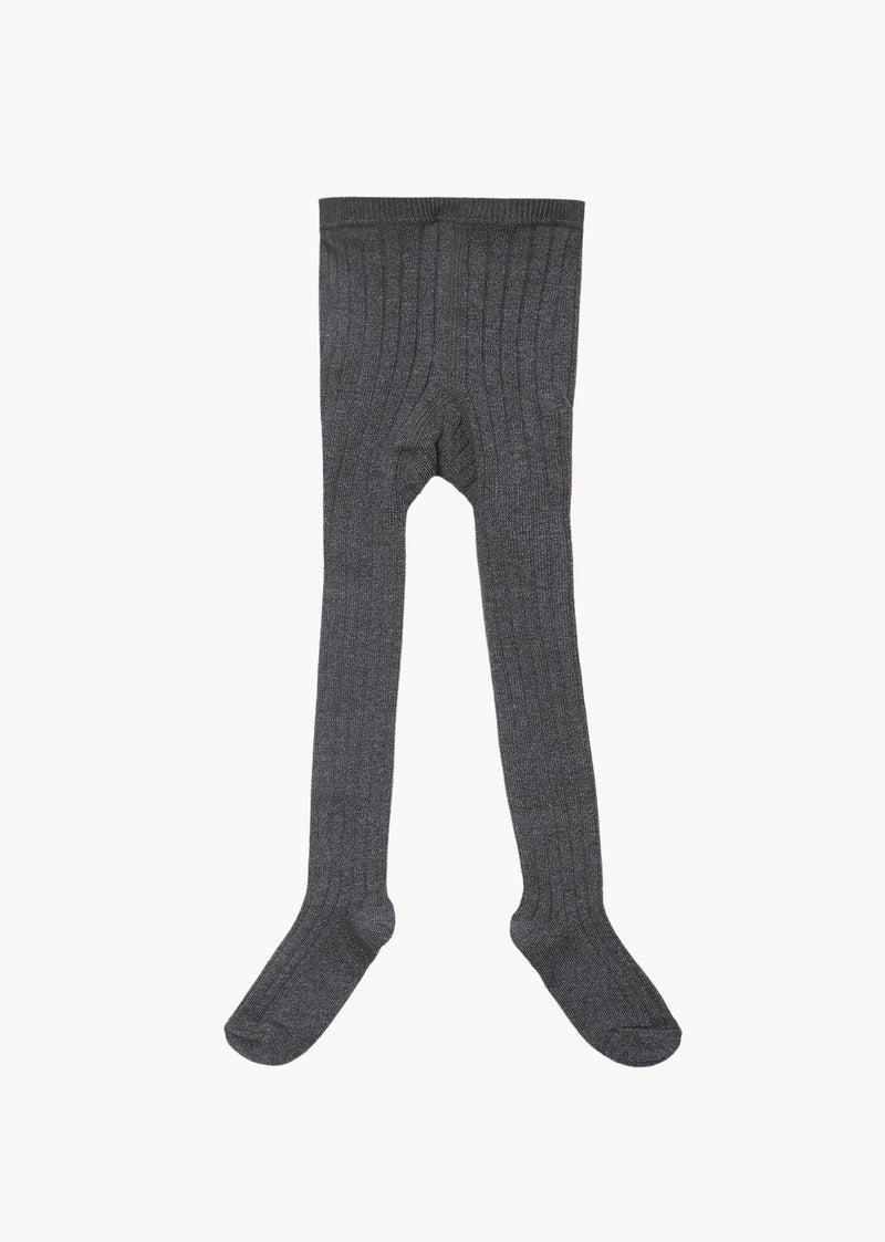 Child Rib Tights in Charcoal Melange from Caramel