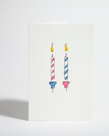 Hand-Painted Card Envelope in 2 Candle from Scribble & Daub