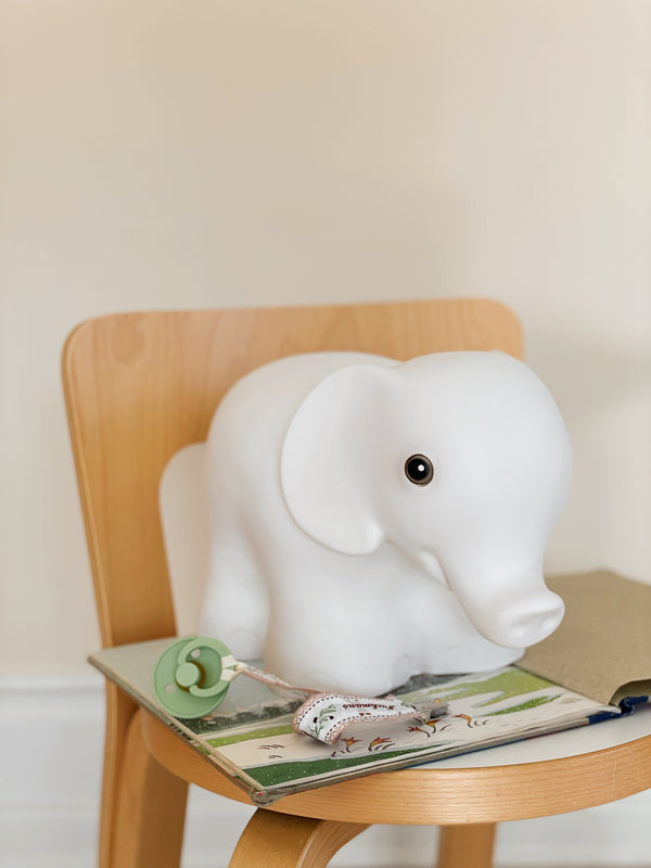 Elephant Lamp, White