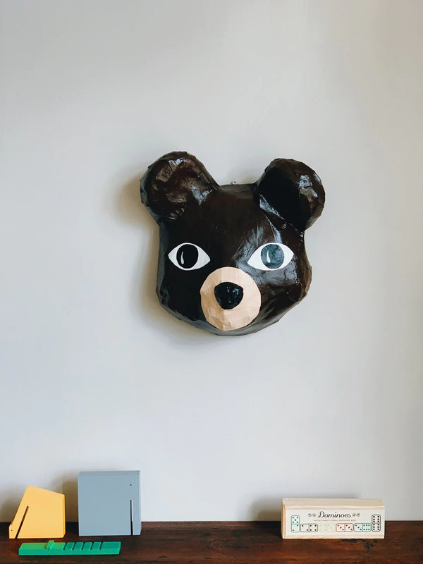 Handmade Papier-mâché Mask, Bear