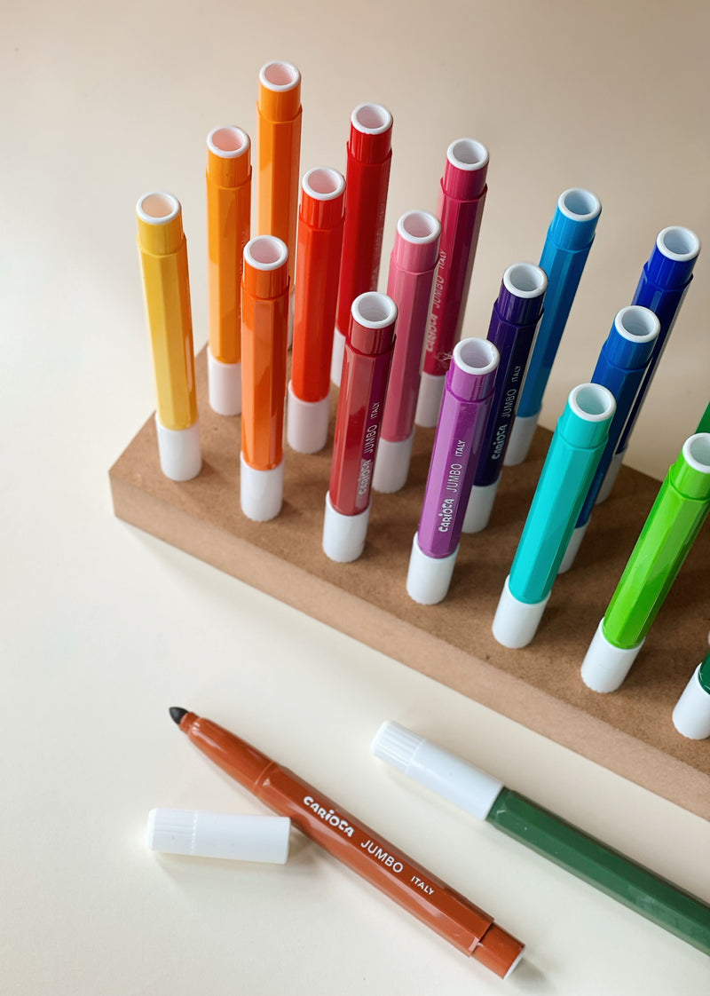 24 Markers with Wooden Box