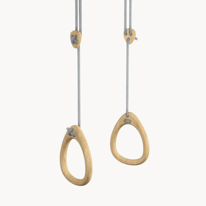 Oak Gymnastic Rings in Grey from Lilagunga