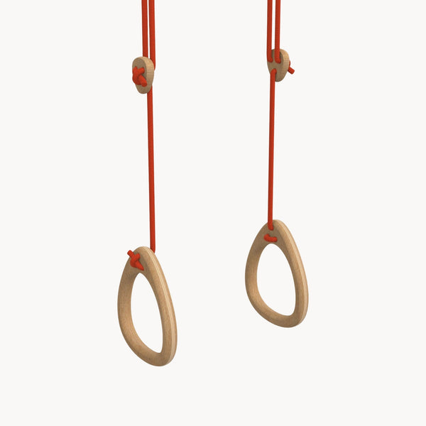 Oak Gymnastic Rings in Red from Lilagunga