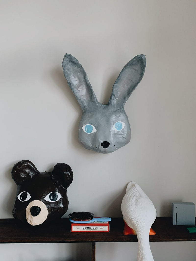 Papier-mâché Mask Bear and Bunny from A Zoo In My Wall